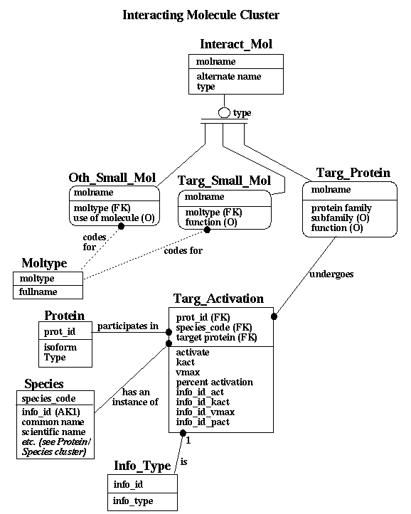 information about
molecules that interact with CaBPs
in the database supporting the EF-hand CaBP DL