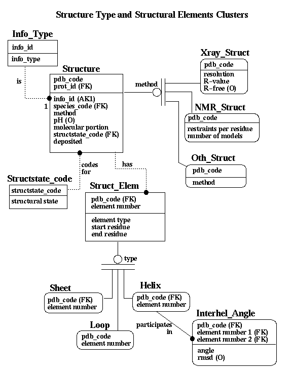 structure type and
structure elements in the database supporting the EF-hand CaBP DL